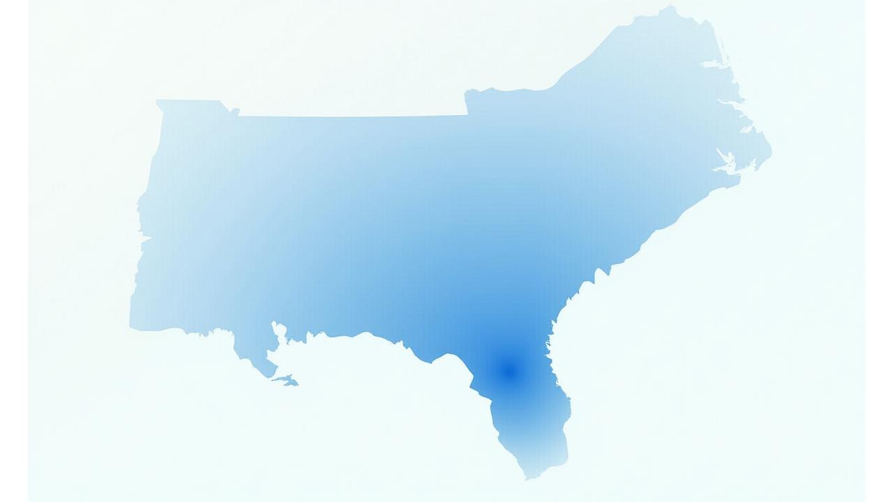 Stylized map highlighting Charlotte, NC, and the surrounding Southeastern states.