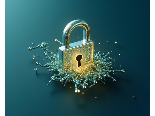 Stylized lock icon intertwined with a glowing brain or thought bubble, representing intellectual property protection and ideas.